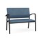 Lesro Newport 2 Seat Tandem Seating Metal Frame No Center Arms, Black, MD Titan Upholstery NP1501 - alternate 1